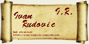 Ivan Rudović vizit kartica
